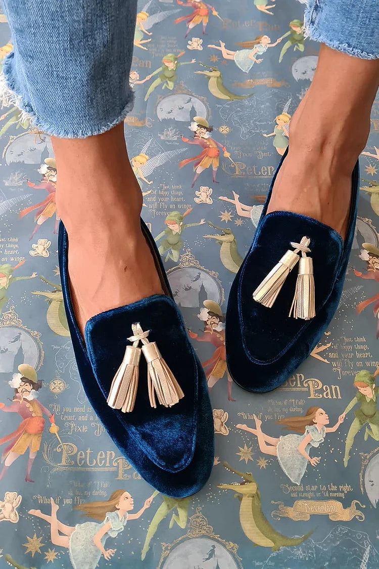 Geneviève – Midnight Tassel Loafers